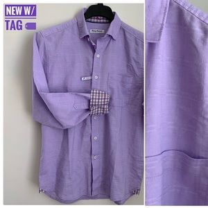 🎊(NWT) Limited! TOMMY BAHAMA Light Purple Linen Button Down Stretch Fit Shirt